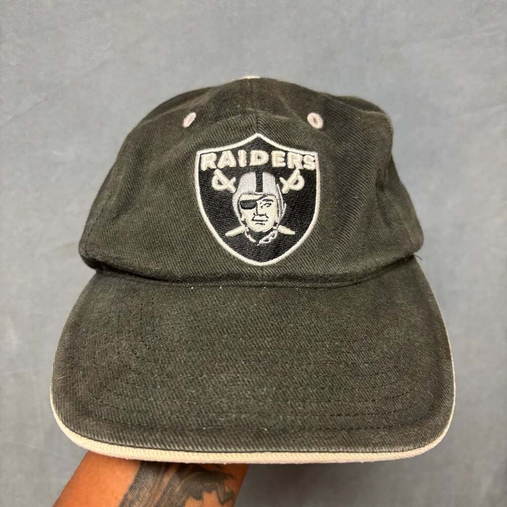 Vintage Twins Enterprise NFL Raiders Hat One Size Black Cotton Cap